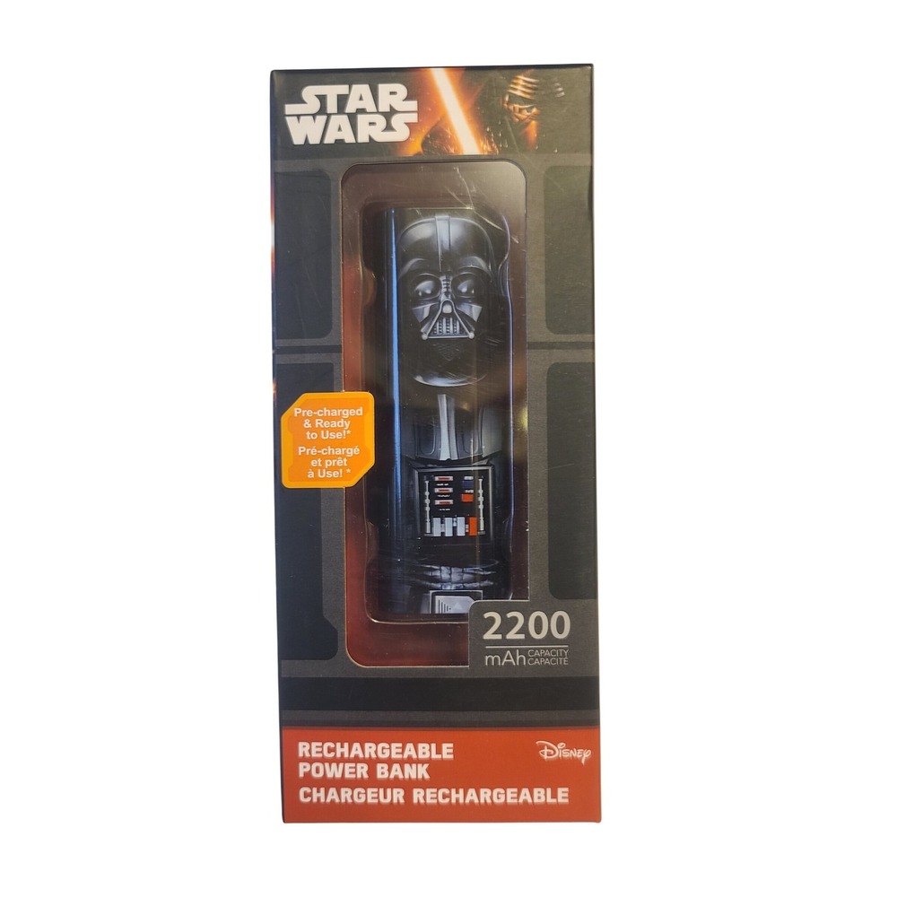 Star Wars Darth Vader‎ Rechargeable Power Bank 2200 mAh NEW Disney